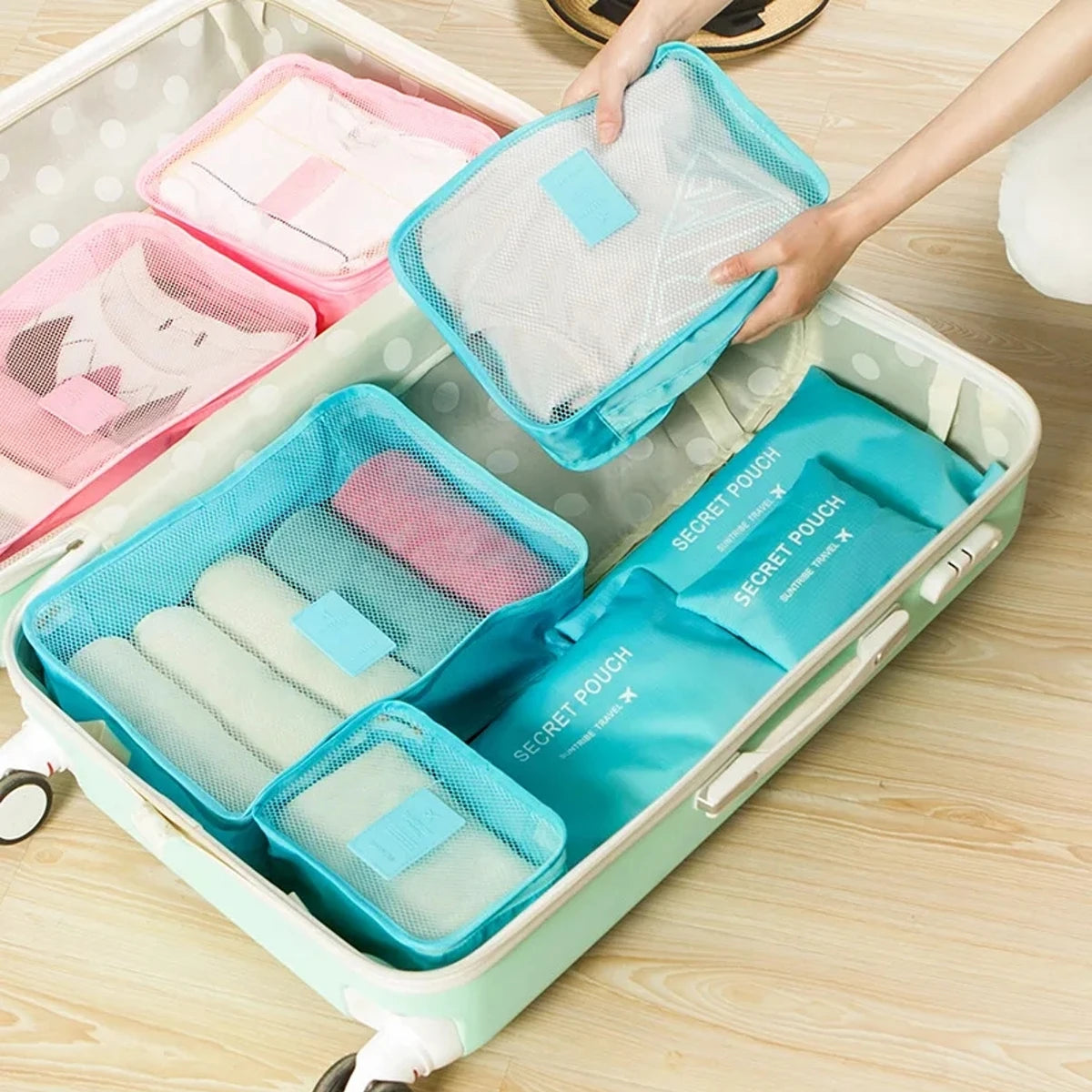 6 Pcs Complete Travel Packing Cubes Set