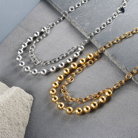 Alif Elegant Gold-Tone Necklace
