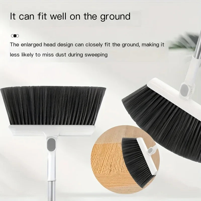 ALIFEX 2-in-1 Rotatable Folding Broom & Dustpan Set