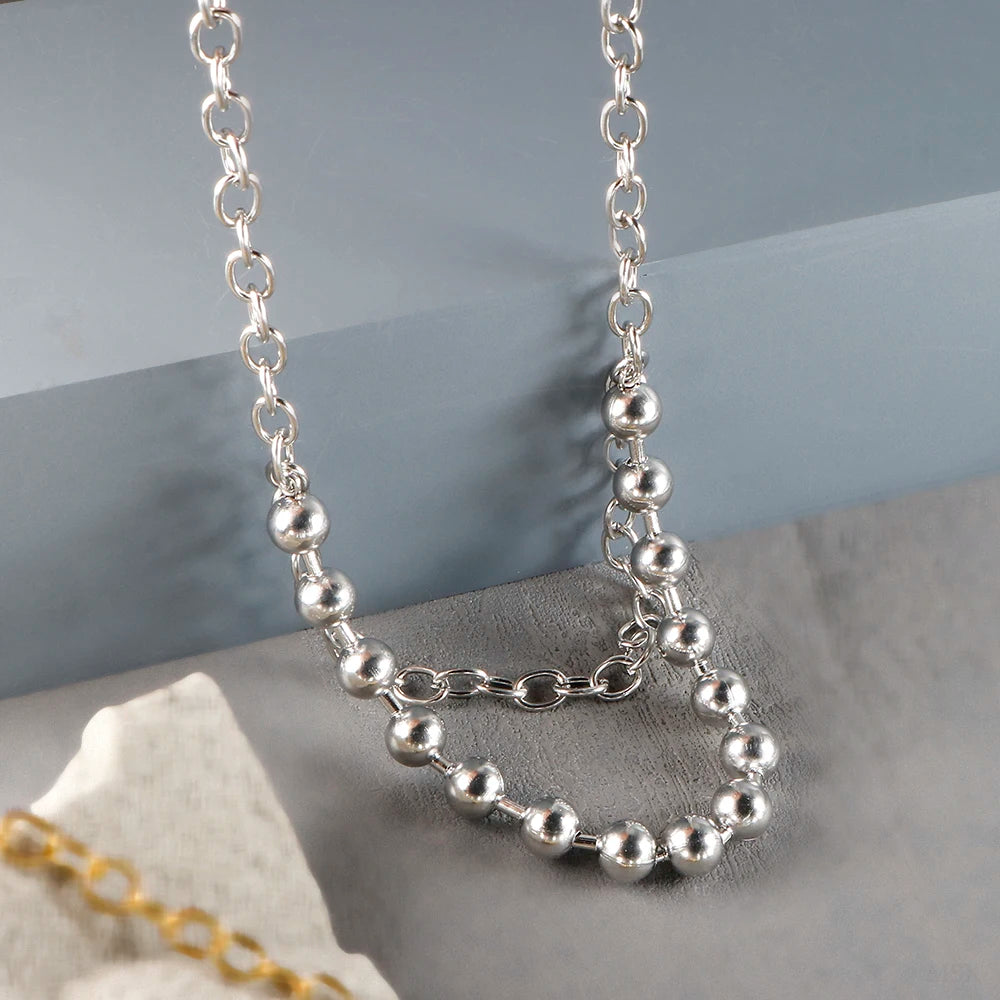 Alif Elegant Gold-Tone Necklace