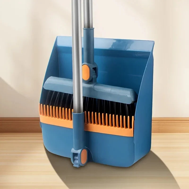 ALIFEX 2-in-1 Rotatable Folding Broom & Dustpan Set