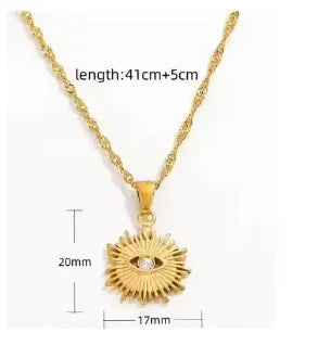 Alif Elegant Gold-Tone Necklace