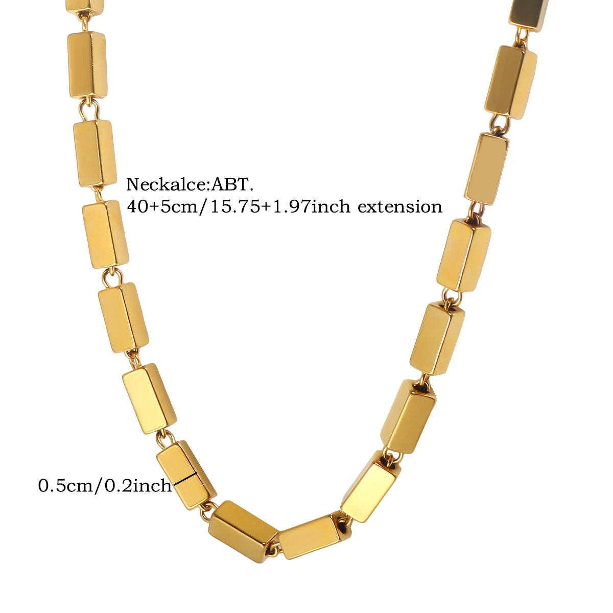 Alif Elegant Gold-Tone Necklace