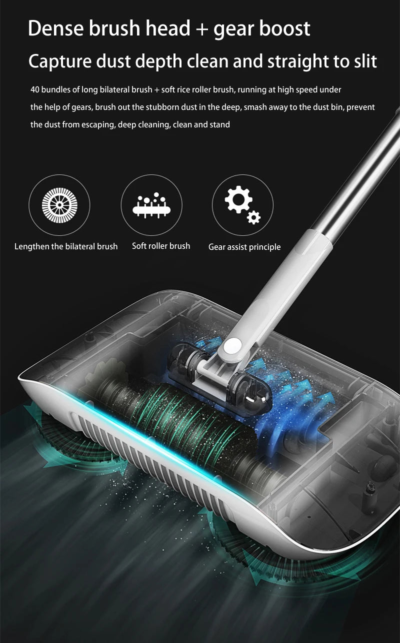 ALIFEX 3-in-1 Hand Push Magic Sweeper & Dustpan
