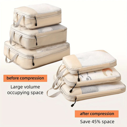3 Pcs Premium Travel Compression Bags