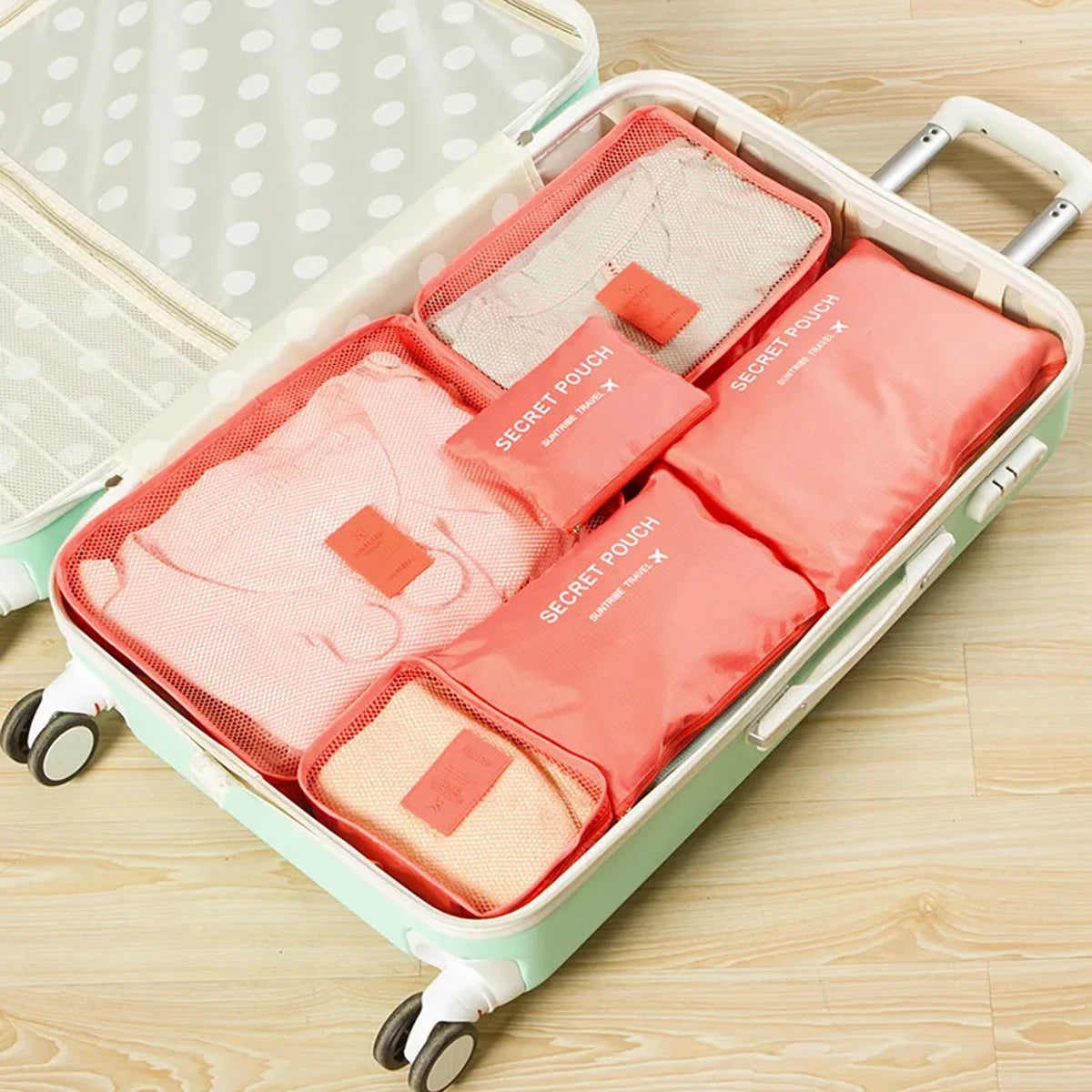 6 Pcs Complete Travel Packing Cubes Set