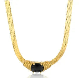 Alif Elegant Gold-Tone Necklace