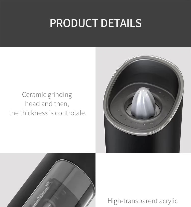 ALIFEX Premium Electric Salt and Pepper Grinder Set
