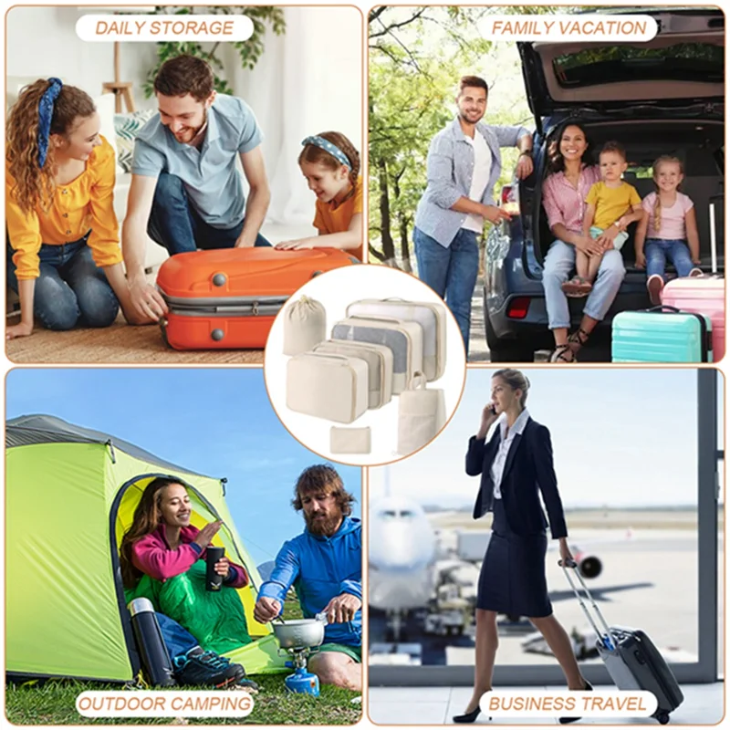 Premium Travel Packing Cubes and Luggage Organizer Set
