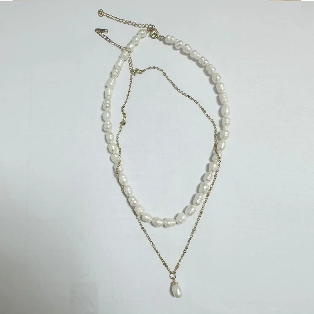 Alif Elegant Gold-Tone Necklace