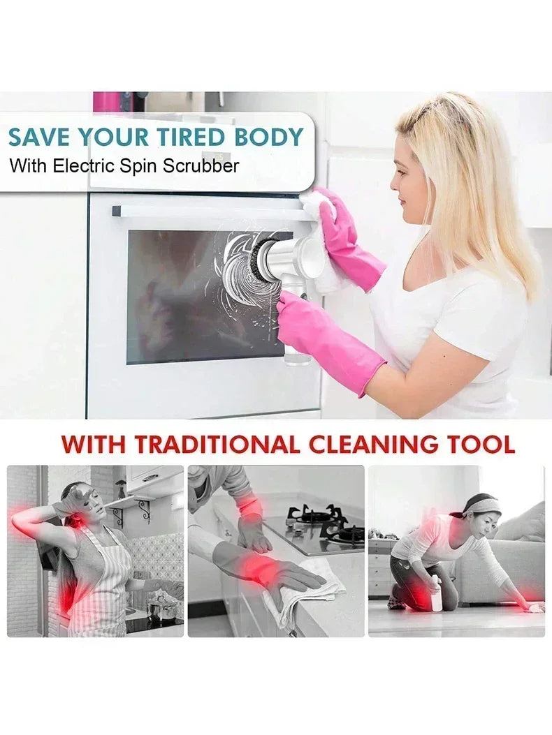 ALIFEX 5-in-1 Handheld Electric Spin Scrubber & Kitchen Cleaner