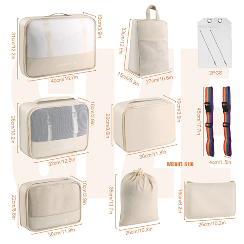 Premium Travel Packing Cubes and Luggage Organizer Set