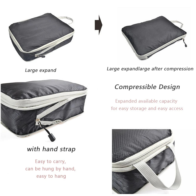 Premium Compression Packing Cubes for Travel