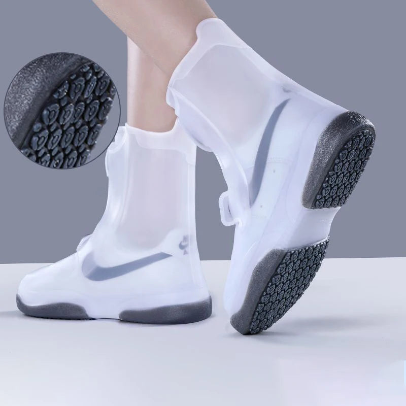 ALIFEX Double Button Anti-Slip Waterproof Shoe Covers
