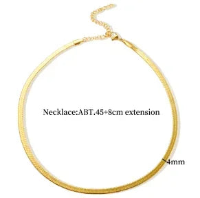 Alif Elegant Gold-Tone Necklace