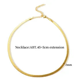 Alif Elegant Gold-Tone Necklace