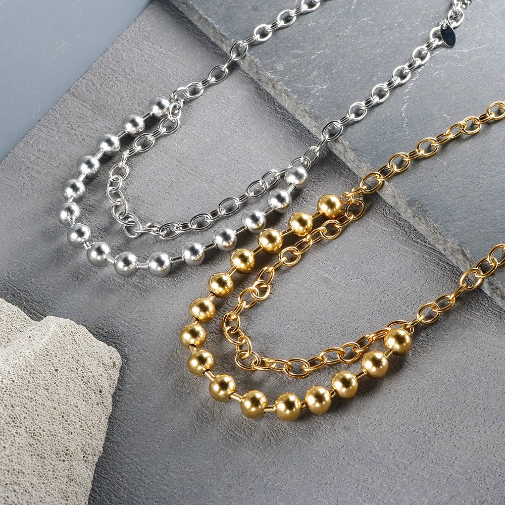 Alif Elegant Gold-Tone Necklace