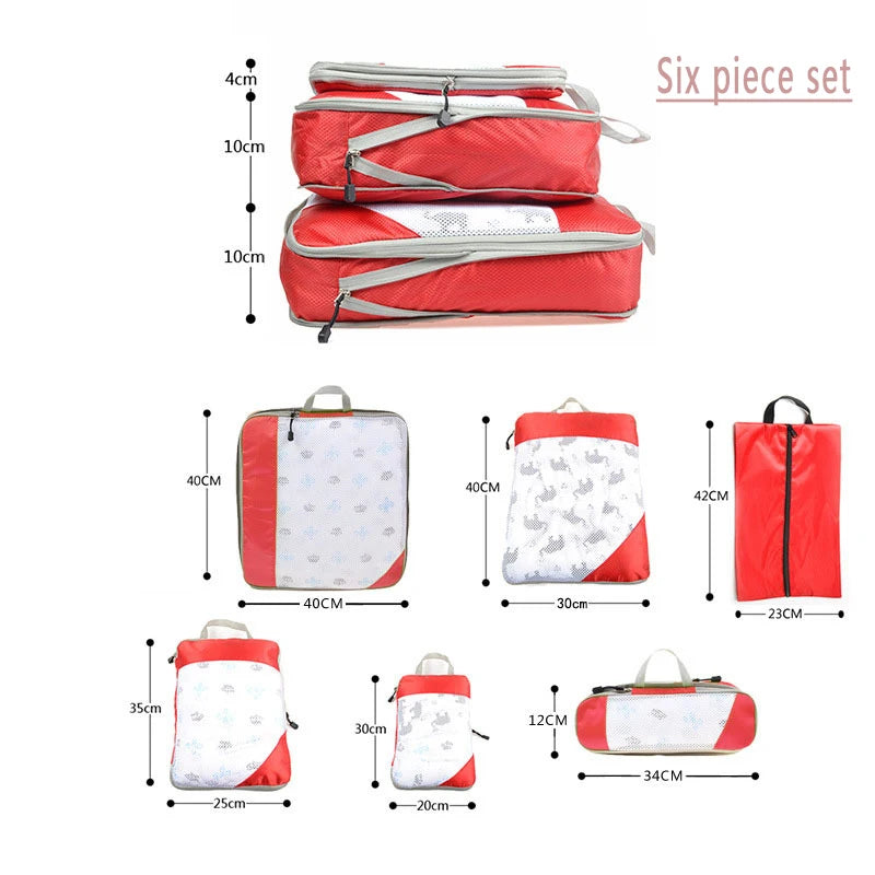 Premium 5 Pcs Travel Compressed Packing Cubes Set