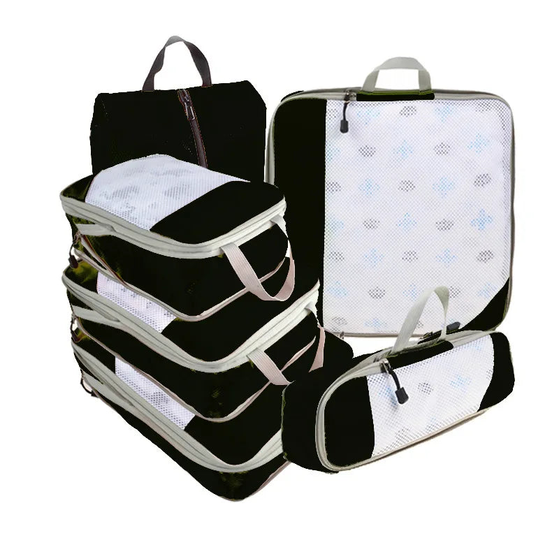 Premium 5 Pcs Travel Compressed Packing Cubes Set
