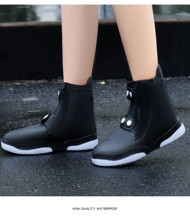ALIFEX Double Button Anti-Slip Waterproof Shoe Covers