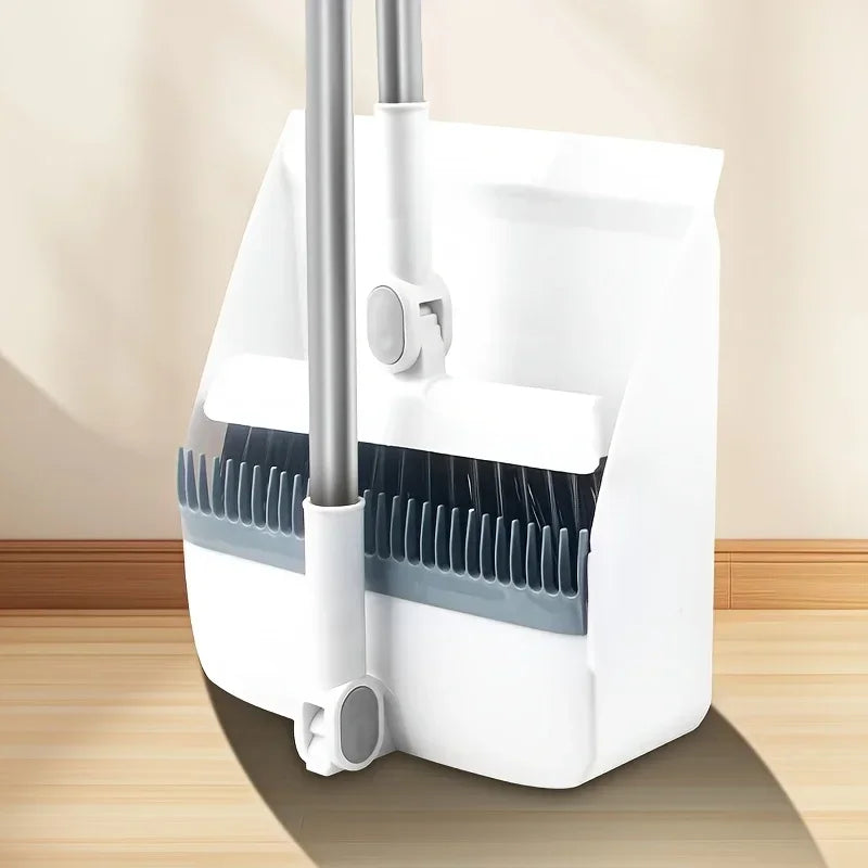 ALIFEX 2-in-1 Rotatable Folding Broom & Dustpan Set