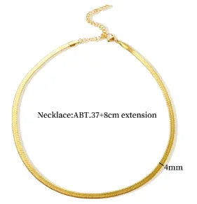 Alif Elegant Gold-Tone Necklace