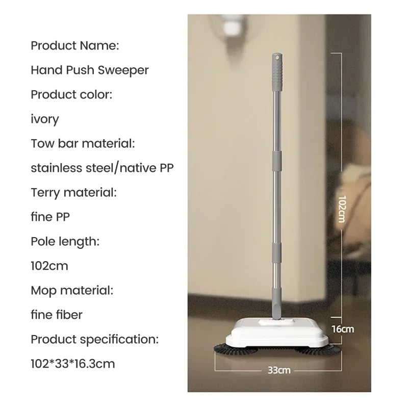 ALIFEX 3-in-1 Hand Push Magic Sweeper & Dustpan