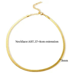 Alif Elegant Gold-Tone Necklace