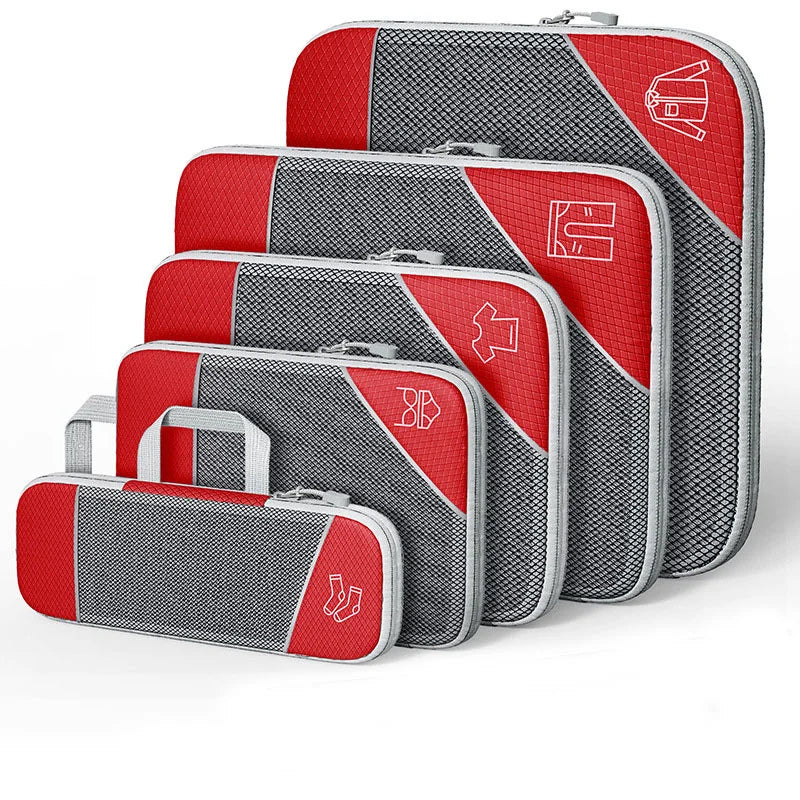 Premium 5 Pcs Travel Compressed Packing Cubes Set
