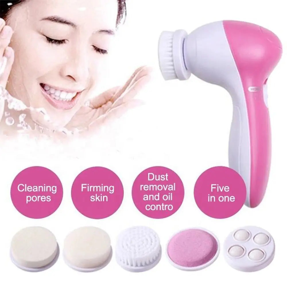 ALIFEX 5-in-1 Electric Facial Cleansing Brush & Massager