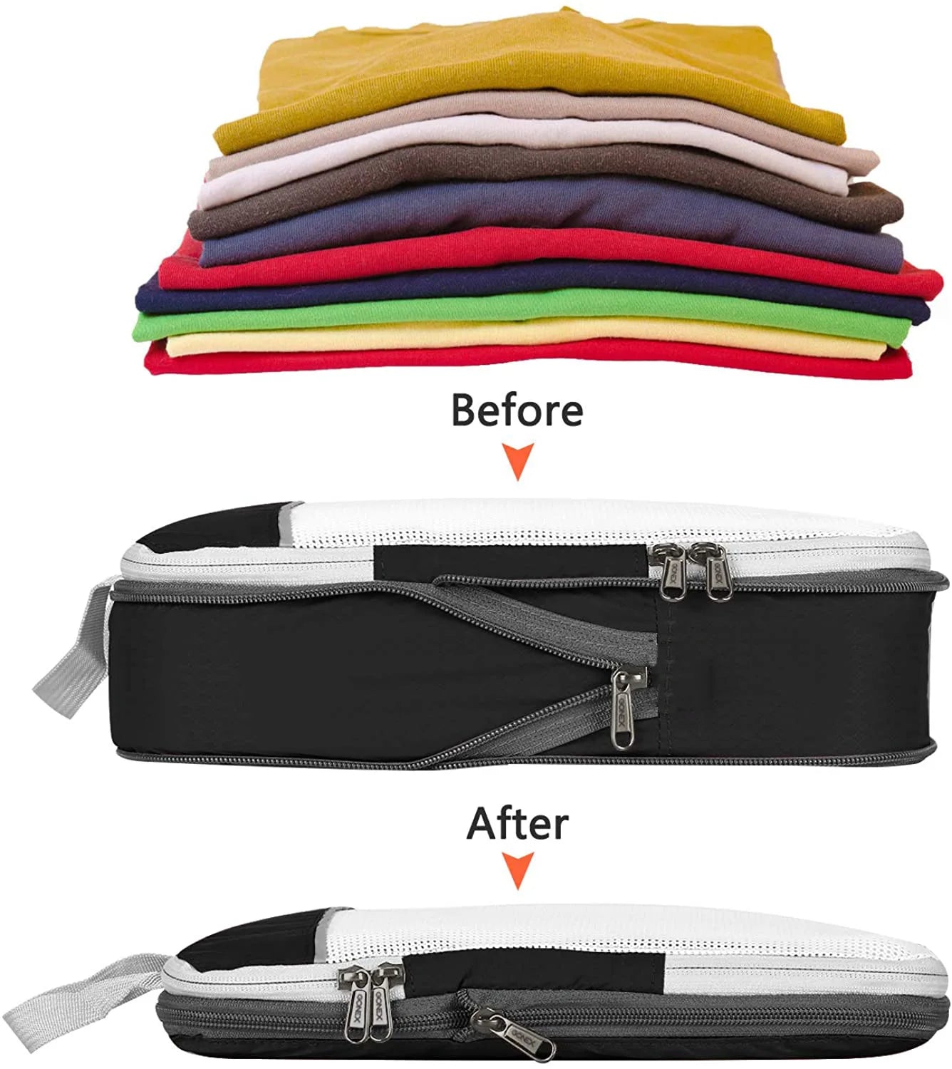 Premium 5 Pcs Travel Compressed Packing Cubes Set