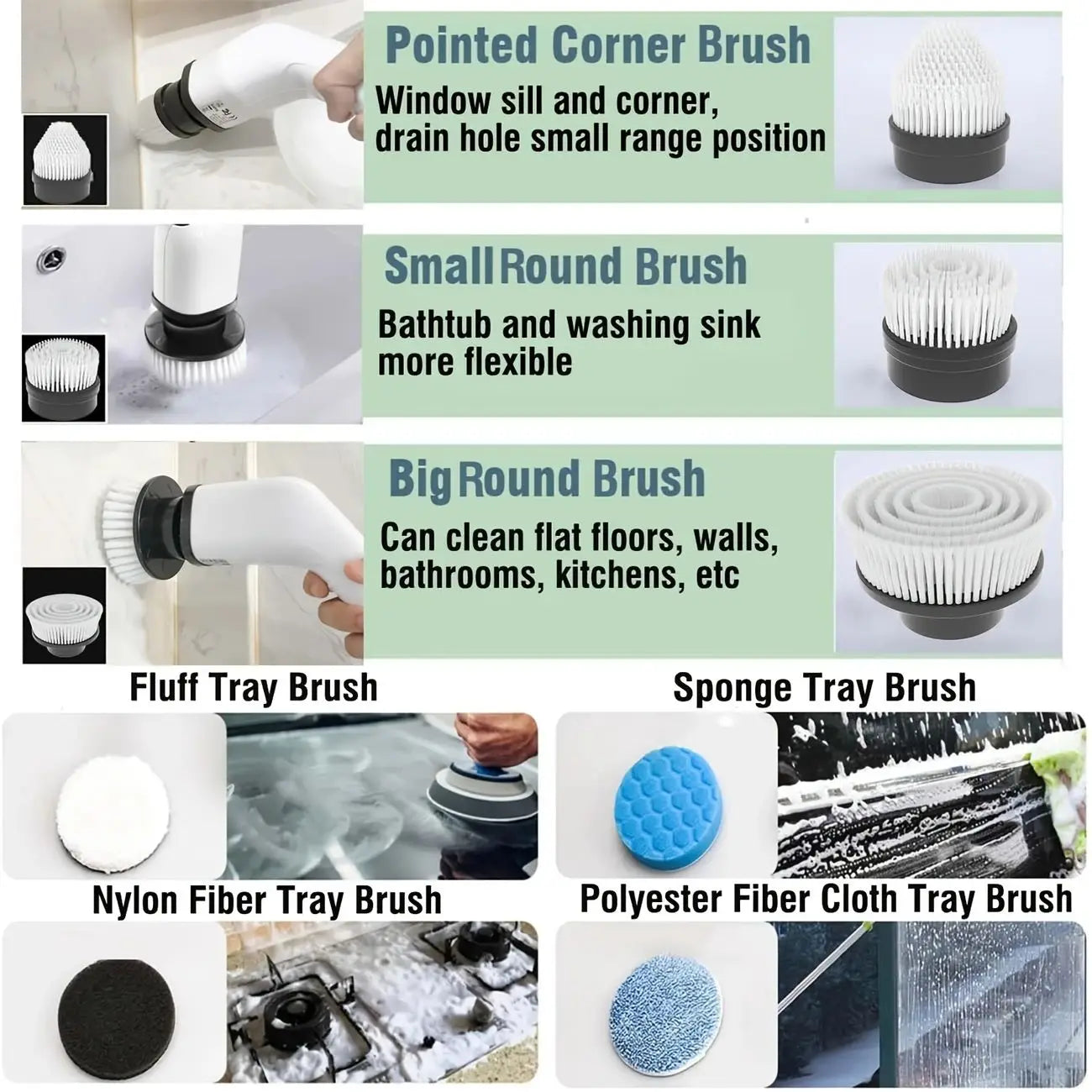 ALIFEX 9-in-1 Multifunctional Electric Cleaning Brush