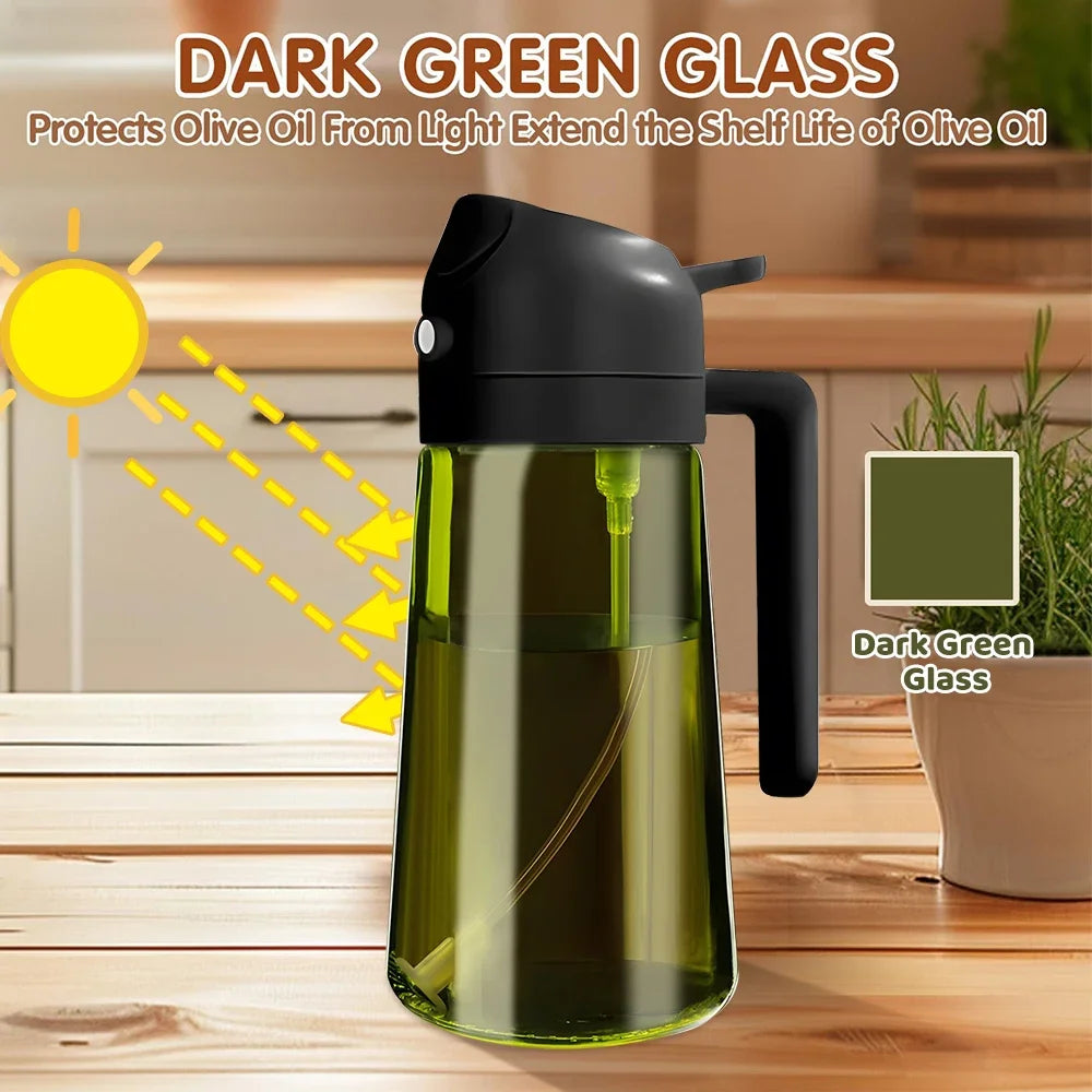 ALIFEX 470ml Luxury Light-Blocking Glass Oil Sprayer"