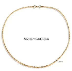 Alif Elegant Gold-Tone Necklace