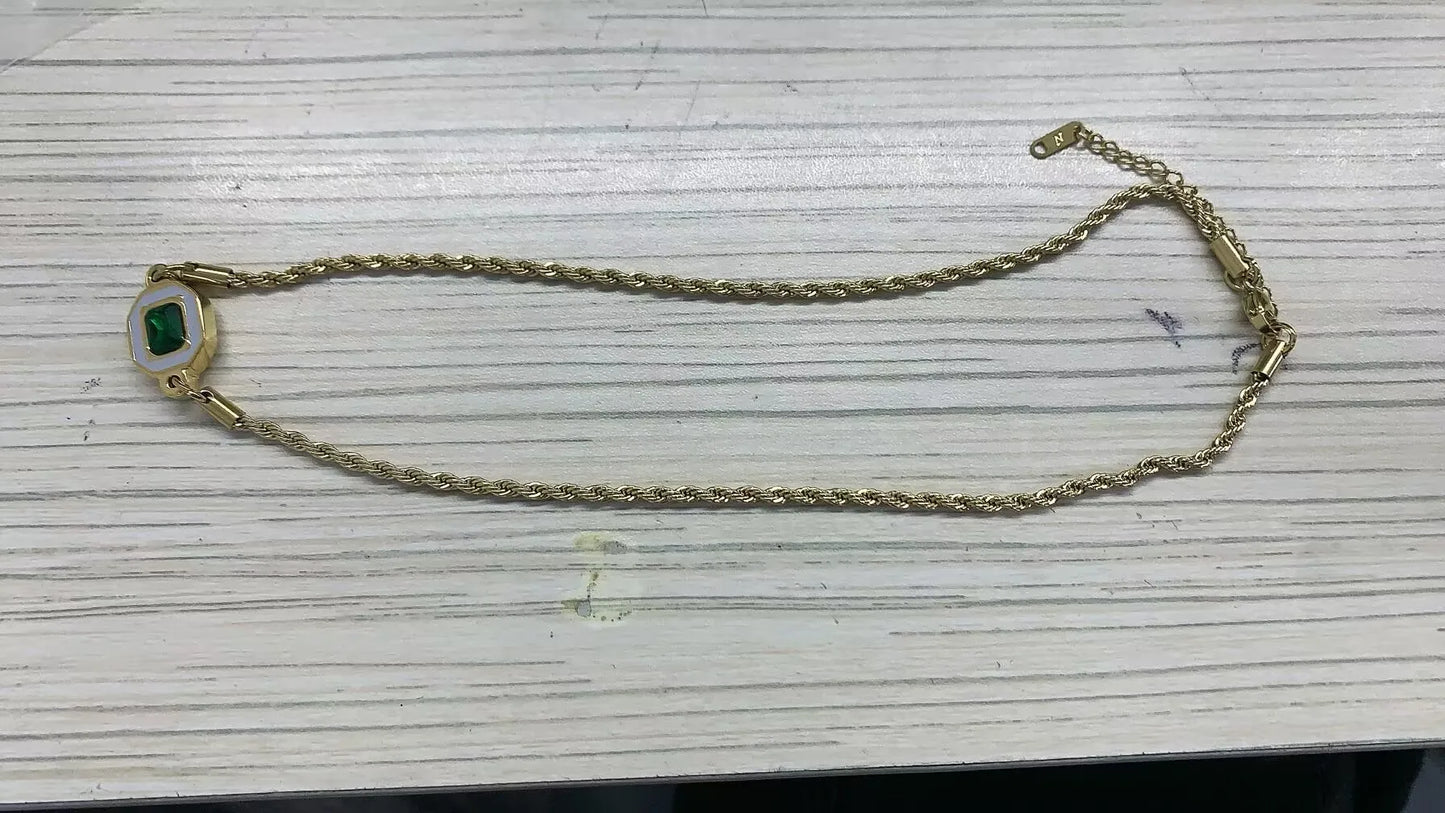 Alif Elegant Gold-Tone Necklace