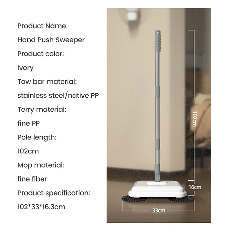 ALIFEX 3-in-1 Hand Push Magic Sweeper & Dustpan