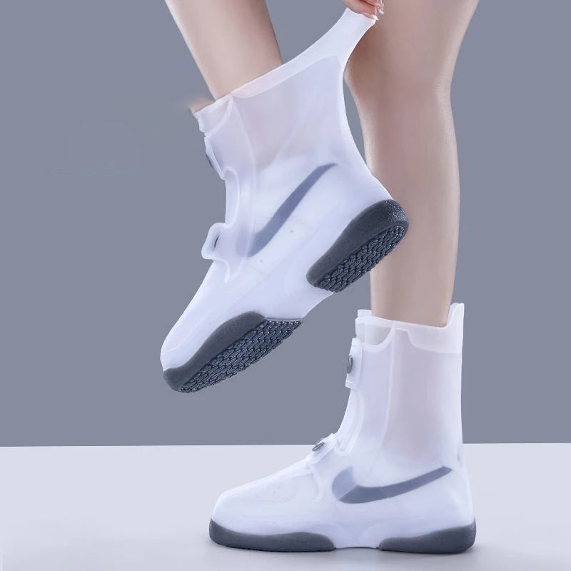 ALIFEX Double Button Anti-Slip Waterproof Shoe Covers