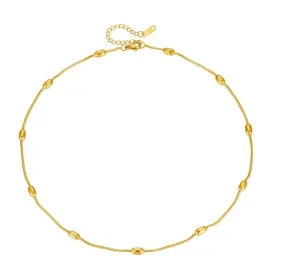 Alif Elegant Gold-Tone Necklace