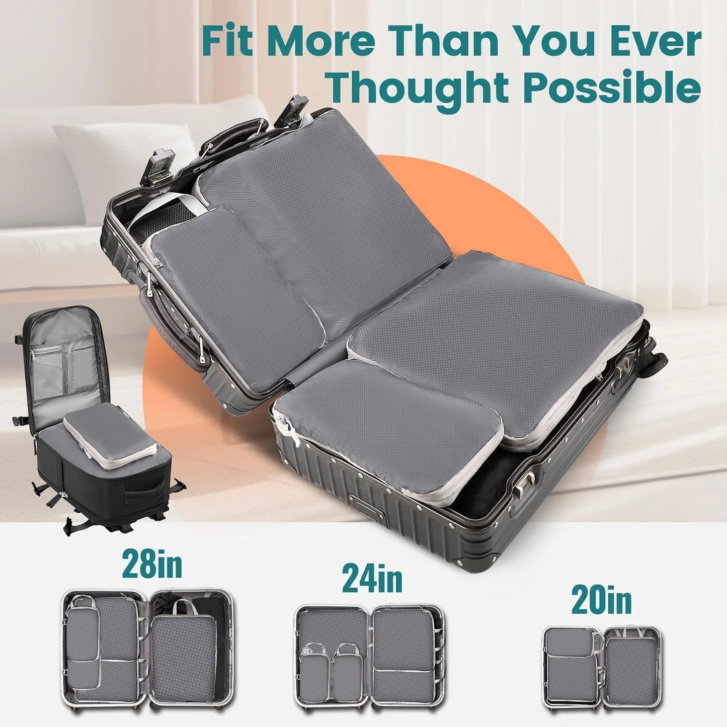 Premium Compression Packing Cubes for Travel