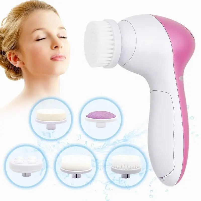 ALIFEX 5-in-1 Electric Facial Cleansing Brush & Massager