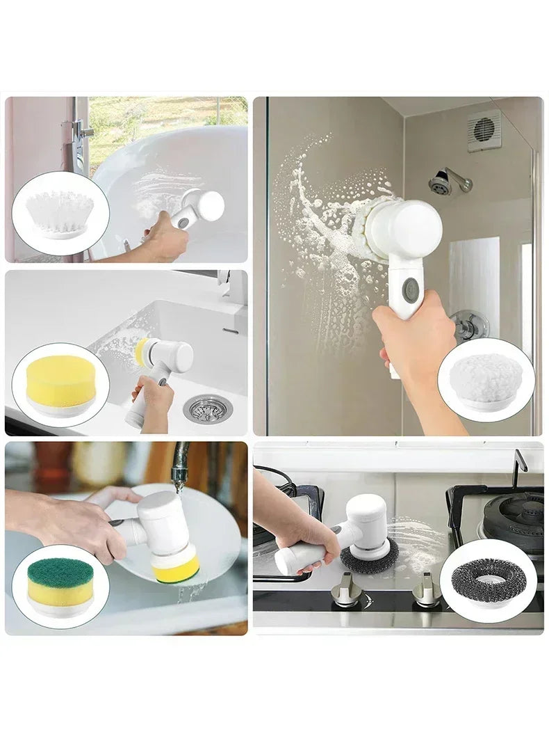 ALIFEX 5-in-1 Handheld Electric Spin Scrubber & Kitchen Cleaner