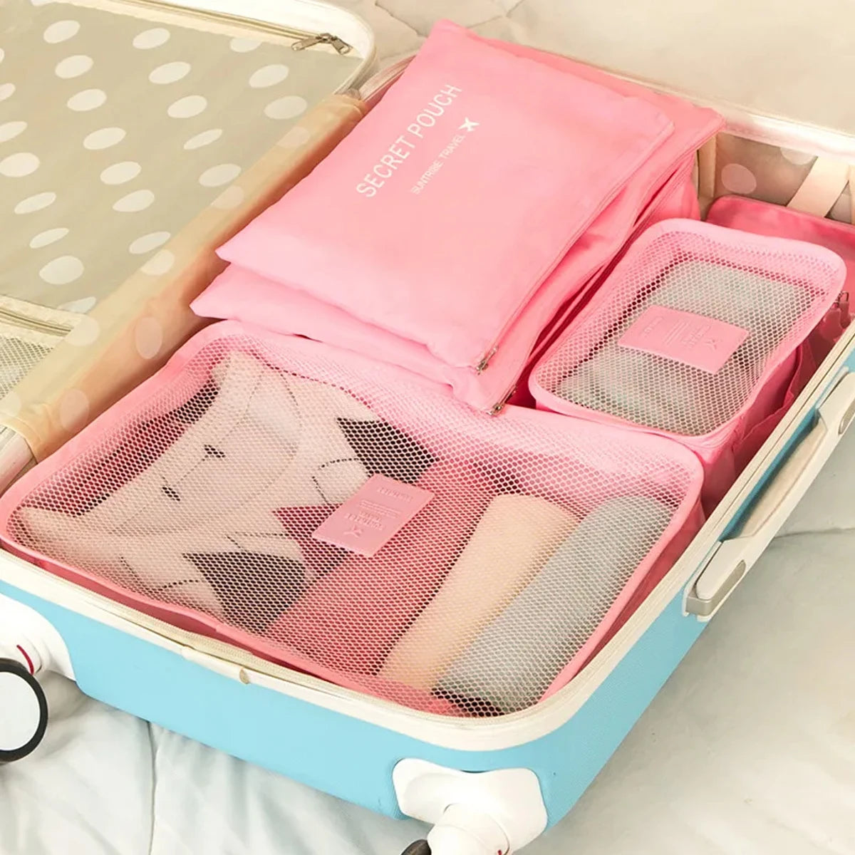6 Pcs Complete Travel Packing Cubes Set