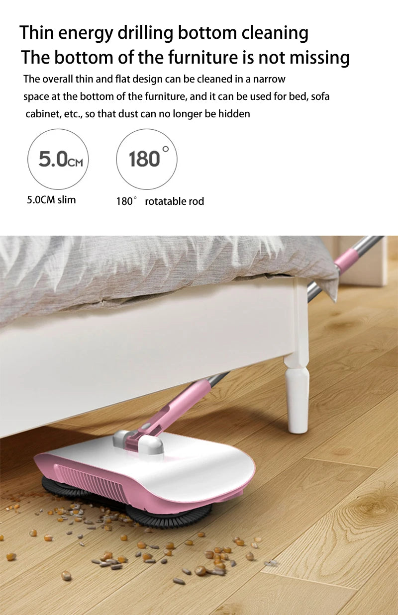 ALIFEX 3-in-1 Hand Push Magic Sweeper & Dustpan