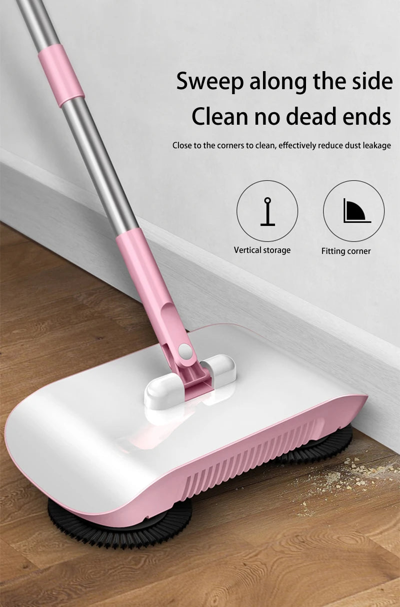 ALIFEX 3-in-1 Hand Push Magic Sweeper & Dustpan