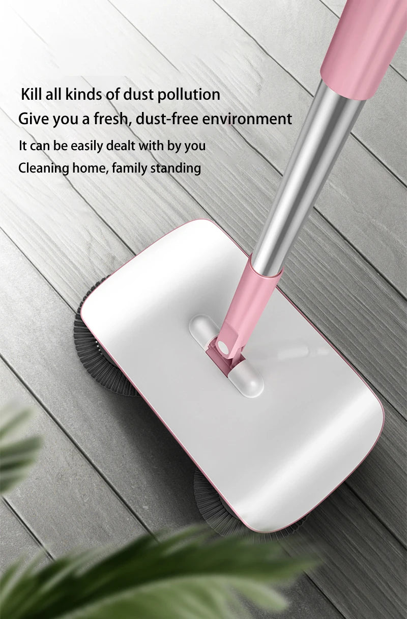 ALIFEX 3-in-1 Hand Push Magic Sweeper & Dustpan