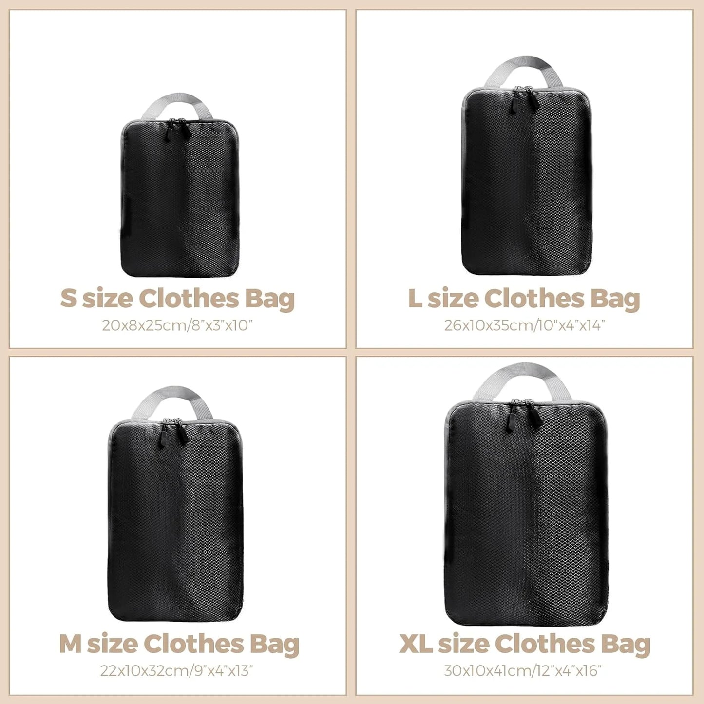 Premium Compression Packing Cubes for Travel