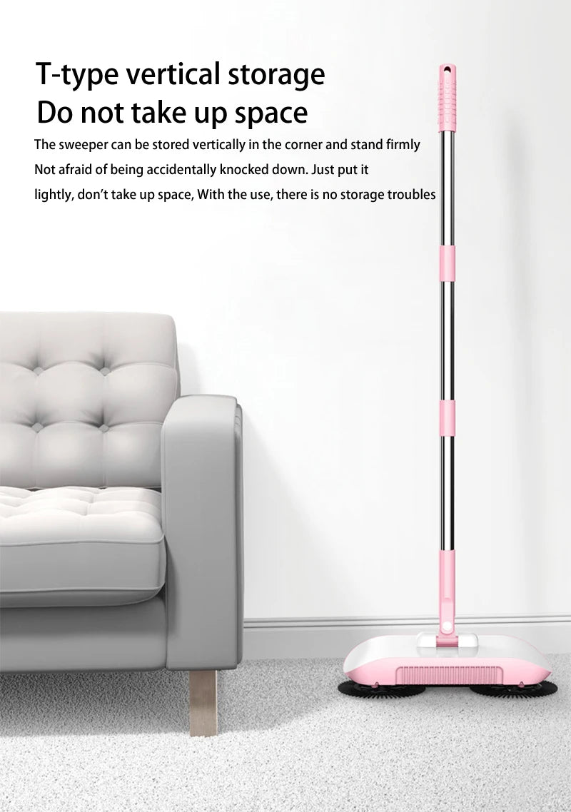 ALIFEX 3-in-1 Hand Push Magic Sweeper & Dustpan