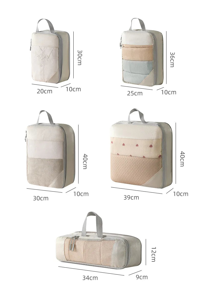 Premium Compression Packing Cubes for Suitcases