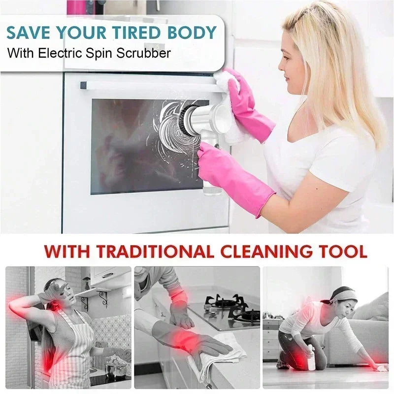 ALIFEX 5-in-1 Handheld Electric Spin Scrubber & Kitchen Cleaner