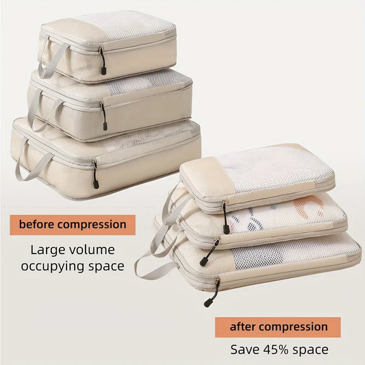 3 Pcs Premium Travel Compression Bags